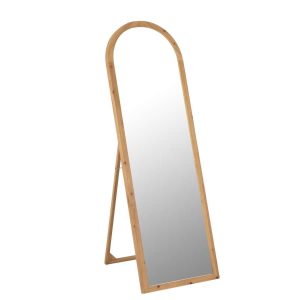 MIRROR WITH FEET MIRROR/FIR WOOD NATURAL