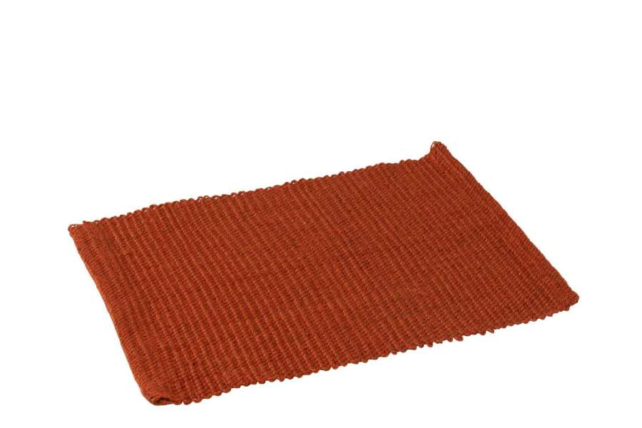 PLACEMAT RECTANGLE JUTE TERRACOTTA