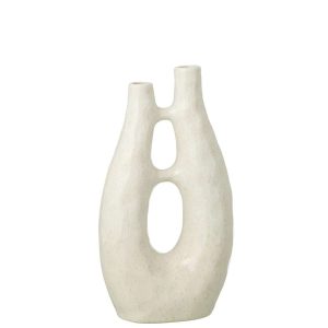 VASE JEANNE STONEWARE OFF-WHITE LARGE