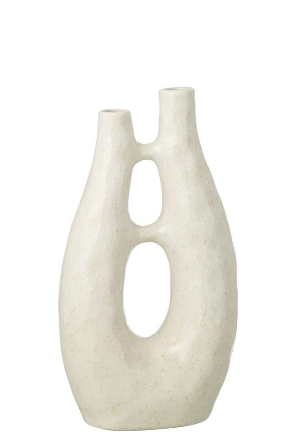 VASE JEANNE STONEWARE OFF-WHITE LARGE