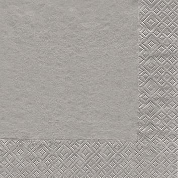 Serviett sølv 25X25Cm