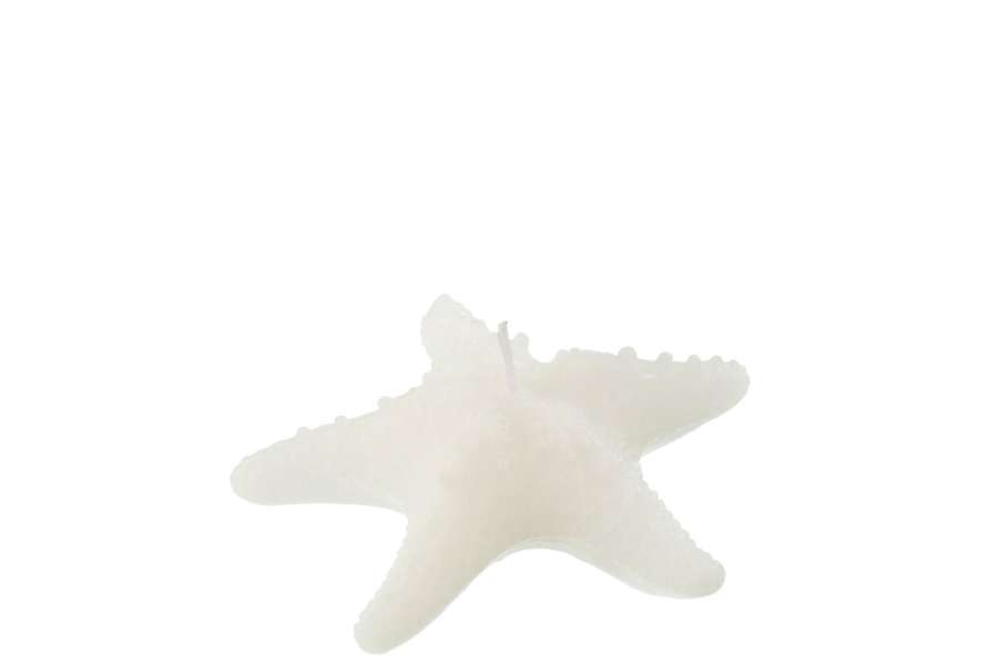 CANDLE STAR FISH WAX WHITE SMALL-2HOURS