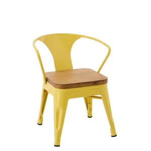 KIDS CHAIR EVI IRON/PLYWOOD YELLOW