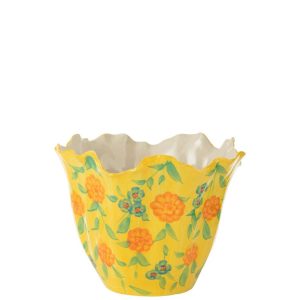 VASE ALEGRIA FLOWERS WIDE CLAY MIX