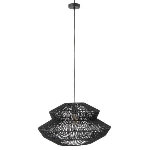 CEILING LAMP ROPE METAL BLACK SMALL