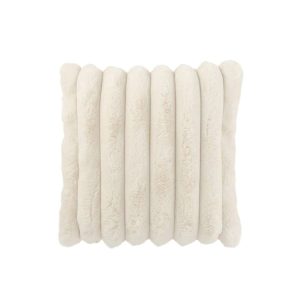 CUSHION LARGE CORDUROY POLYESTER WHITE
