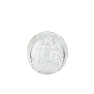 PAPERWEIGHT RINGS BALL GLASS TRANSPARENT MEDIUM