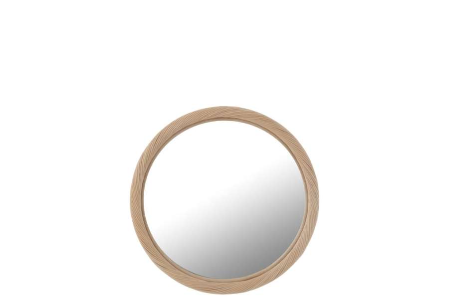 WALL MIRROR ROUND RATTAN/GLASS NATURAL SMALL