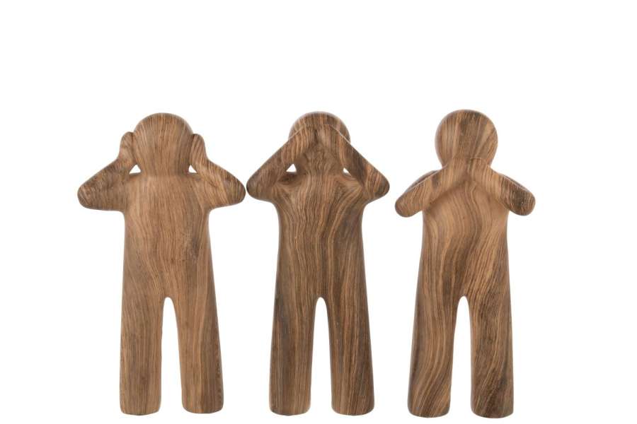 P'TIT MAURICE WOOD IMITATION POLYRESIN CAMEL ASSORTMENT OF 3