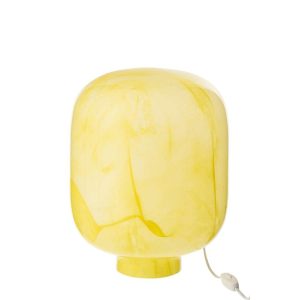 TABLE LAMP BOLA GLASS YELLOW LARGE