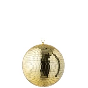 DISCO BALL MIRROR GOLD COLORED MEDIUM