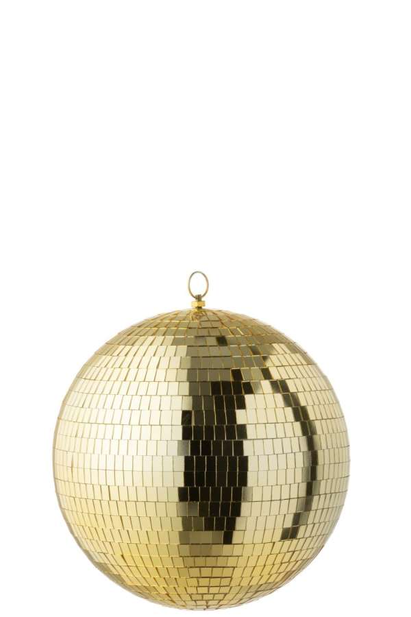 DISCO BALL MIRROR GOLD COLORED MEDIUM