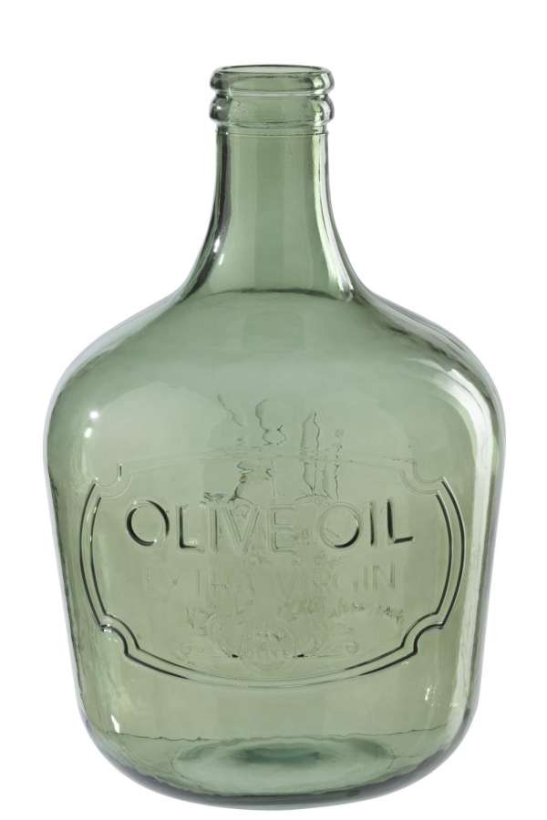 FLOOR VASE  GLASS OLIVE
