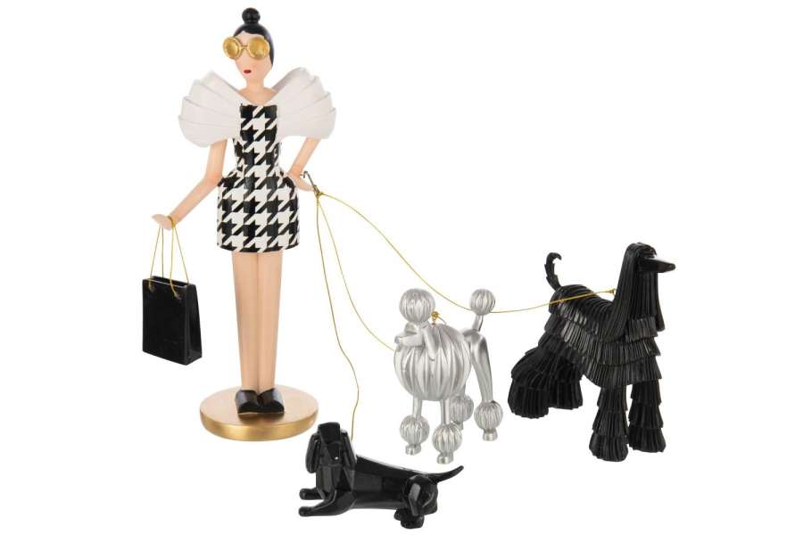 LADY +  DOGS PIED-DE-POULE LIMEPOWDER MULTICOLORED