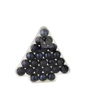 BOX OF 24 CHRISTMAS BAUBLE PLASTIC DARK BLUE
