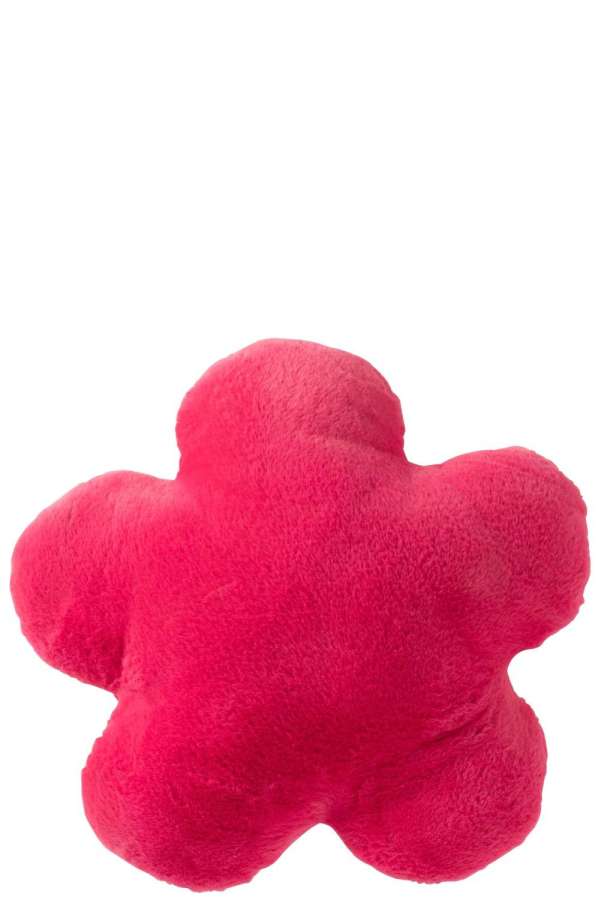 CUSHION FLOWER POLYESTER FUCHSIA