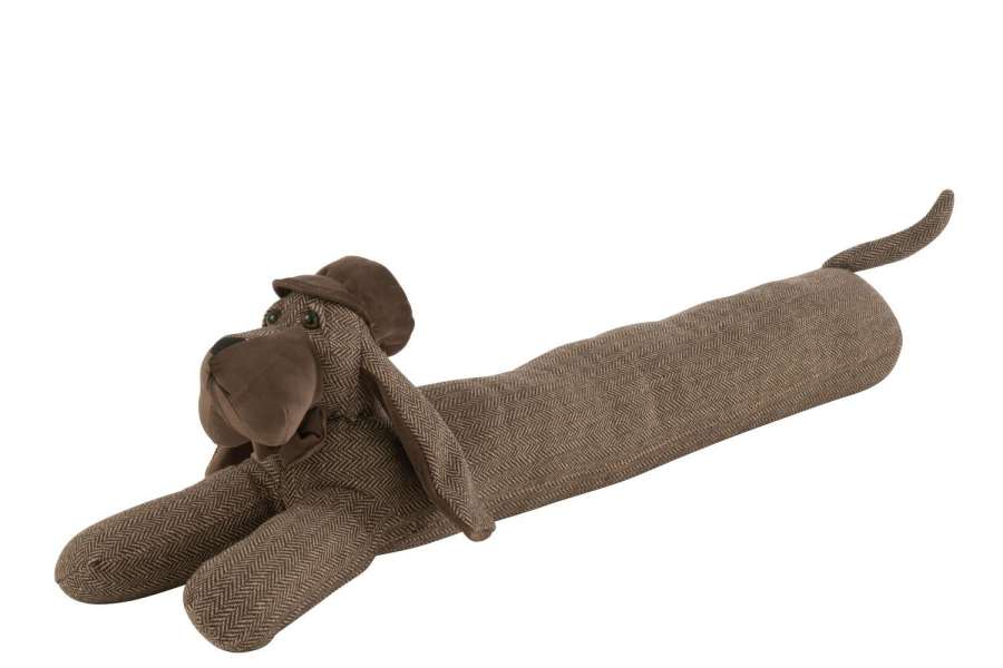 DRAUGHT EXCLUDER DOG PET LYING TEXTILE BROWN