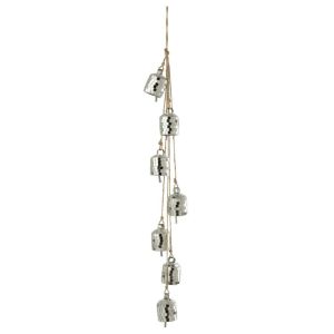 HANGER 7 BELLS MIRRORS IRON SILVER COLORED