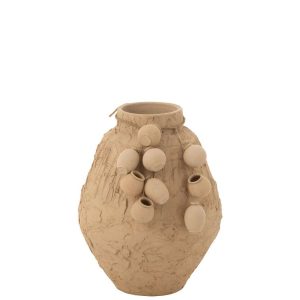 POT + HANGING POTS CLAY NATURAL SMALL