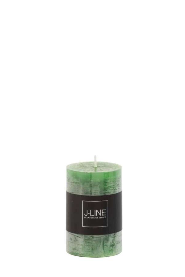 CYLINDER CANDLE LIGHT GREEN  S18H