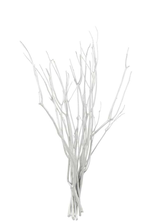 BUNDLE OF 10 BRANCH DRY FLOWER SILVER COLORED SMALL