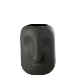 VASE NOE GLASS BLACK LARGE