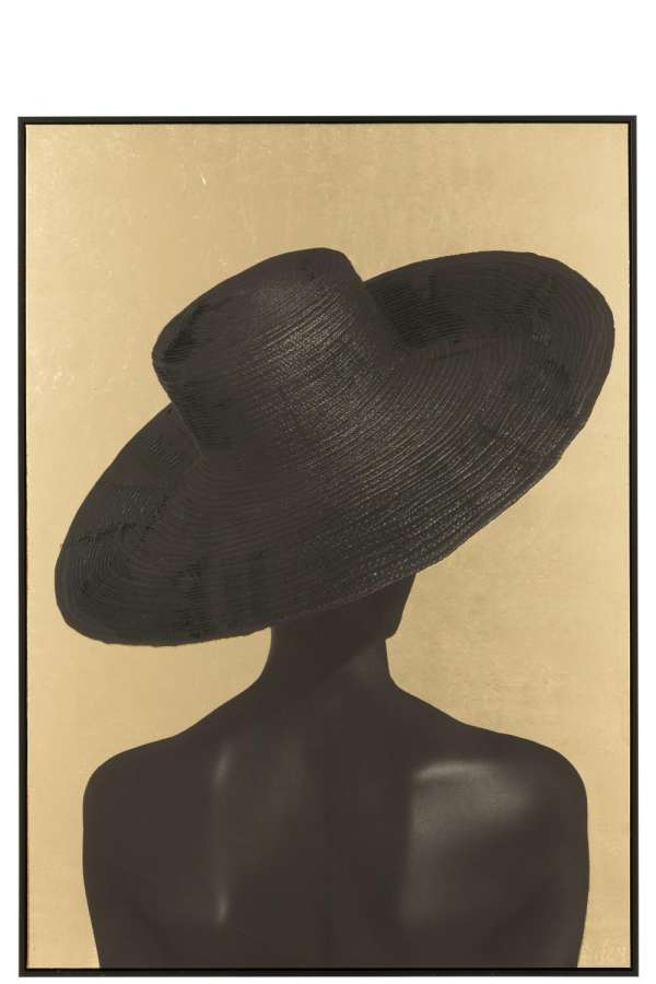 PAINTING RECTANGLE ZORA PS BLACK/GOLD COLORED