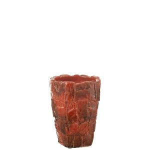 VASE AKANE CERAMIC RED SMALL