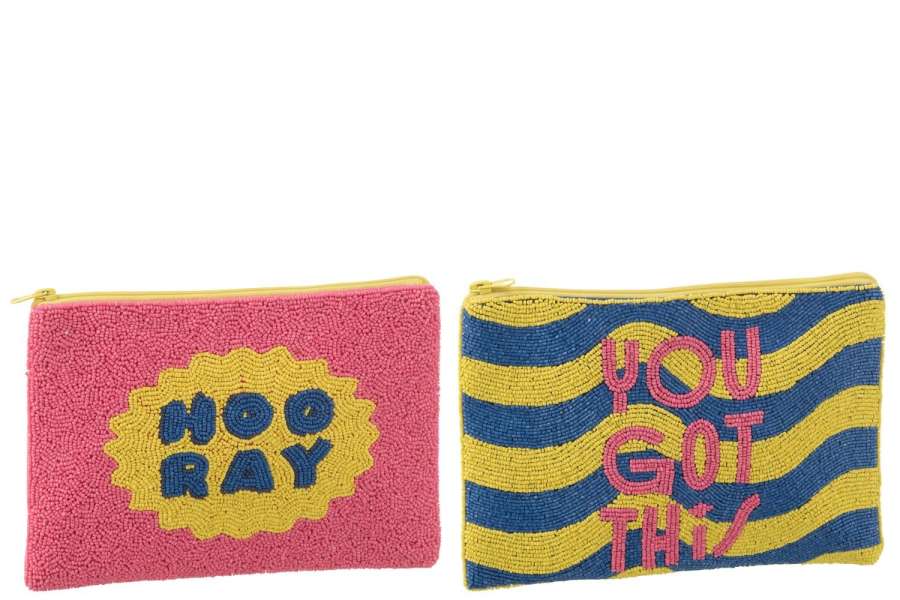 POUCH BEADS COTTON  MIX LARGE ASSORTMENT OF 2