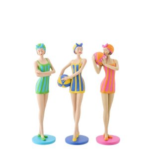 WOMEN SWIMSUIT + BALLOON POLYRESIN MULTI ASSORTMENT OF 3