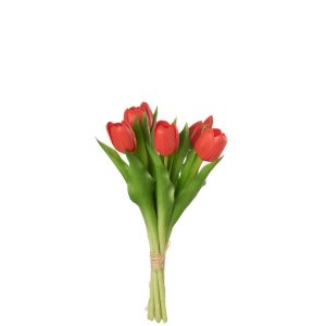 BOUQUET TULIPS 7PIECES PU CORAL PINK SMALL