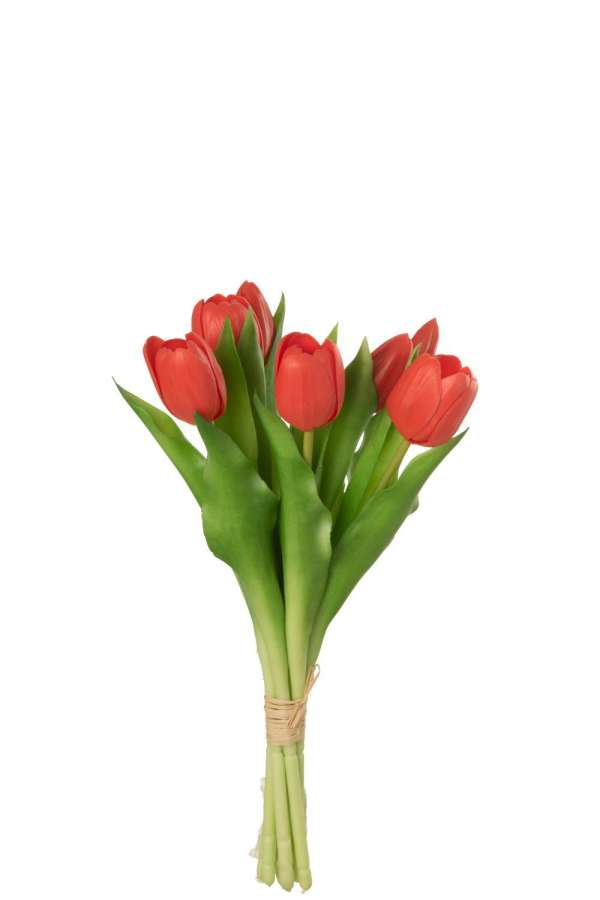 BOUQUET TULIPS 7PIECES PU CORAL PINK SMALL