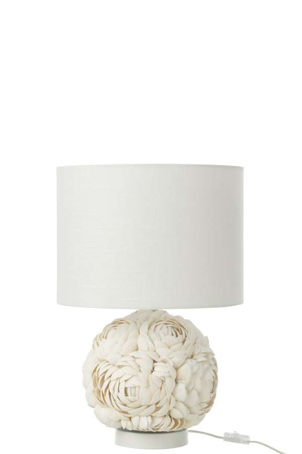 TABLE LAMP SHELL WHITE SMALL