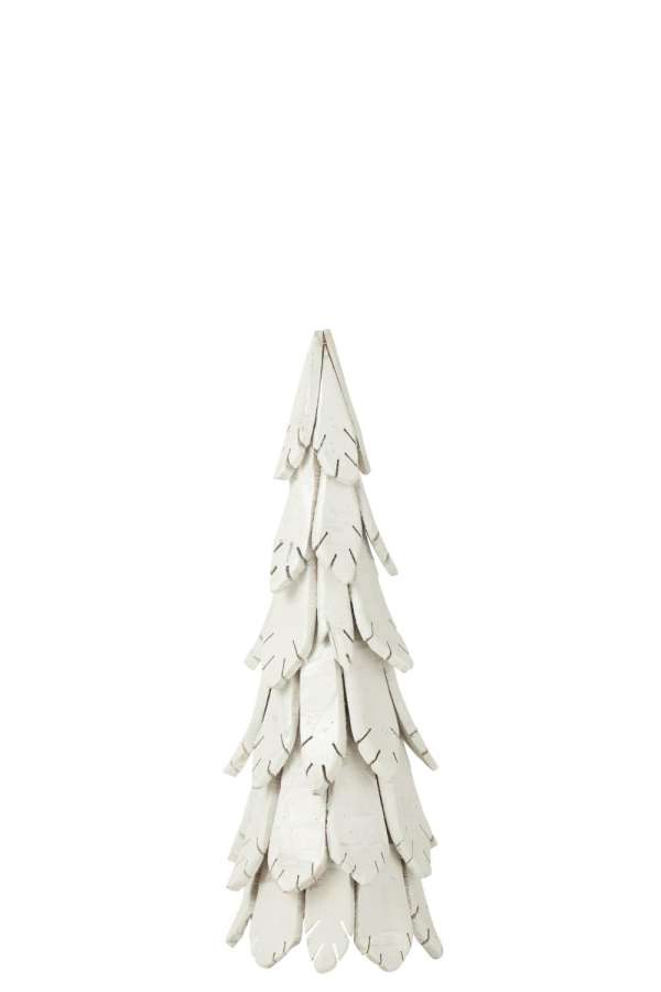 CHRISTMAS TREE PIECES WOOD WHITE MEDIUM