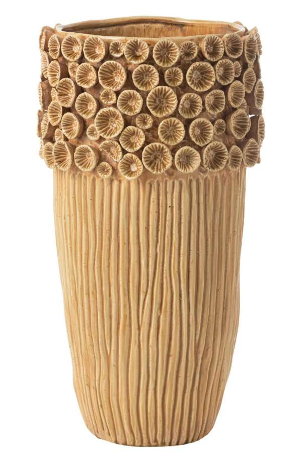 VASE CORAL HIGH CLAY OCHRE LARGE