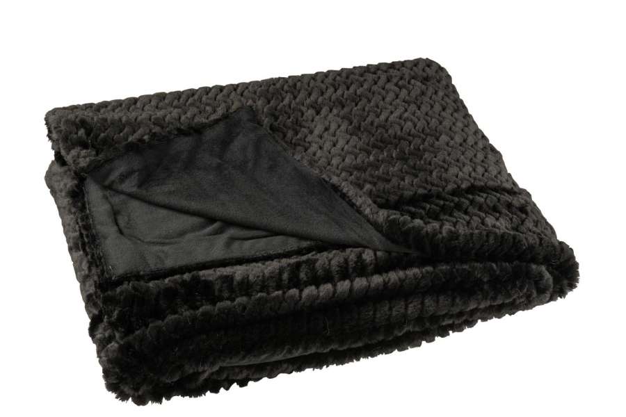 BLANKET POLYESTER BLACK
