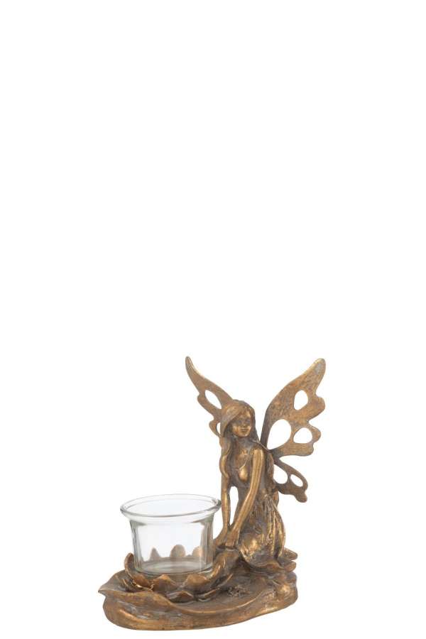 CANDLE HOLDER VIDIA METAL GOLD SMALL