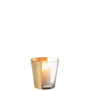 HURRICANE BOE GLASS TRANSPARENT/GOLD SMALL