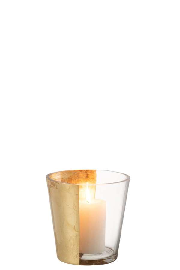 HURRICANE BOE GLASS TRANSPARENT/GOLD SMALL