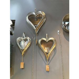 Lysestake For Vegg Hjerte Liten 37Cm
