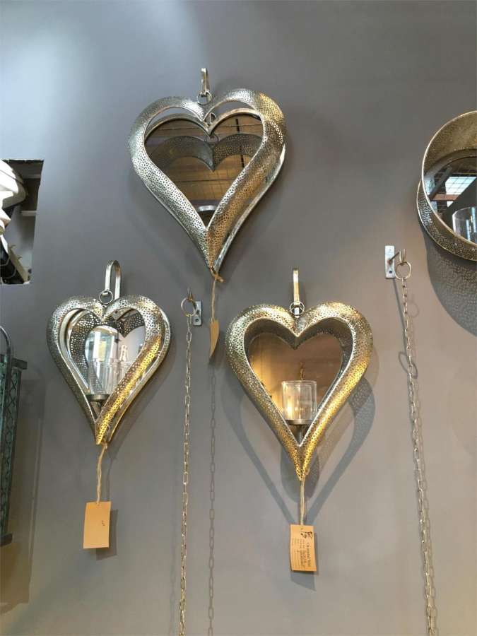 Lysestake For Vegg Hjerte Liten 37Cm