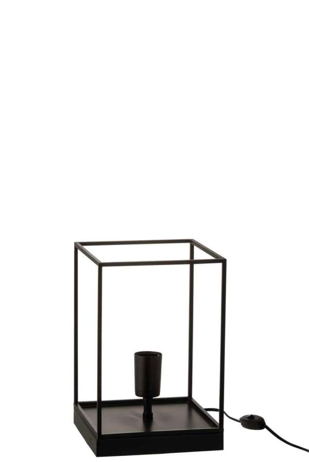 LAMP 1 LAMP RECTANGULAR FRAME METAL BLACK SMALL