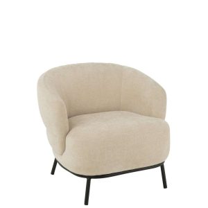 LOUNGE CHAIR MARS POPLAR WOOD/FOAM BEIGE