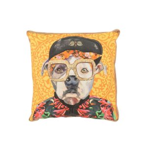 PILLOW DOG POPART POLYESTER/LINEN MIX