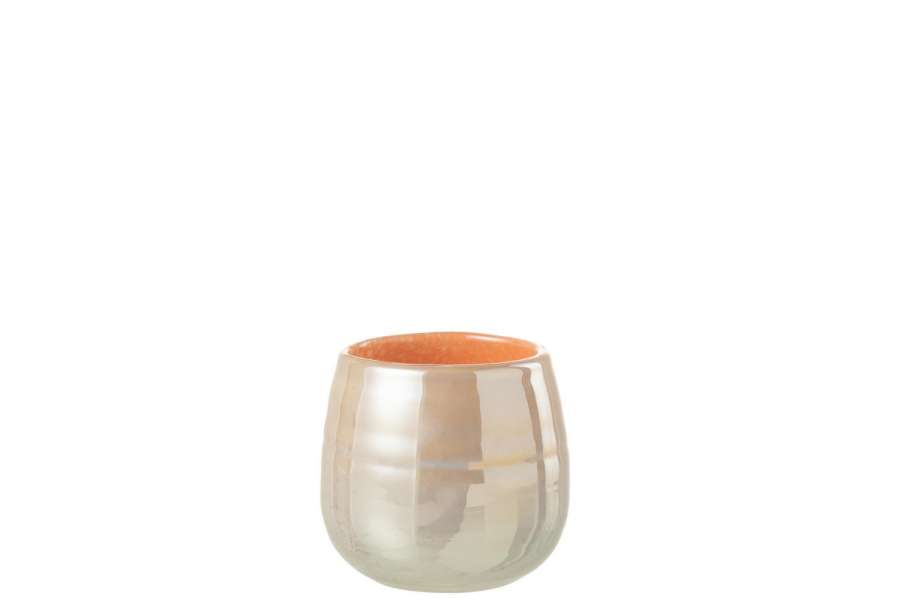 VASE JULIETTE GLASS ORANGE/PINK SMALL