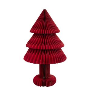CHRISTMAS TREE FOLDABLE PAPER CHRISTMAS RED LARGE
