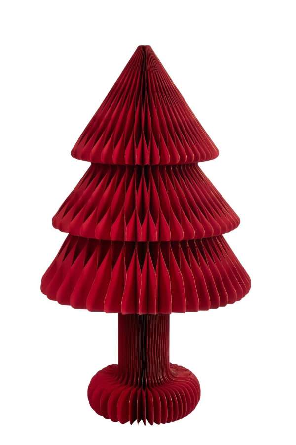 CHRISTMAS TREE FOLDABLE PAPER CHRISTMAS RED LARGE