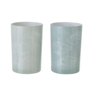 HURRICANE FISH GLASS GREY LARGE ASSORTMENT OF 2
