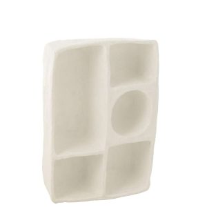 WALL RACK FLINT PAPER MACHE WHITE LARGE