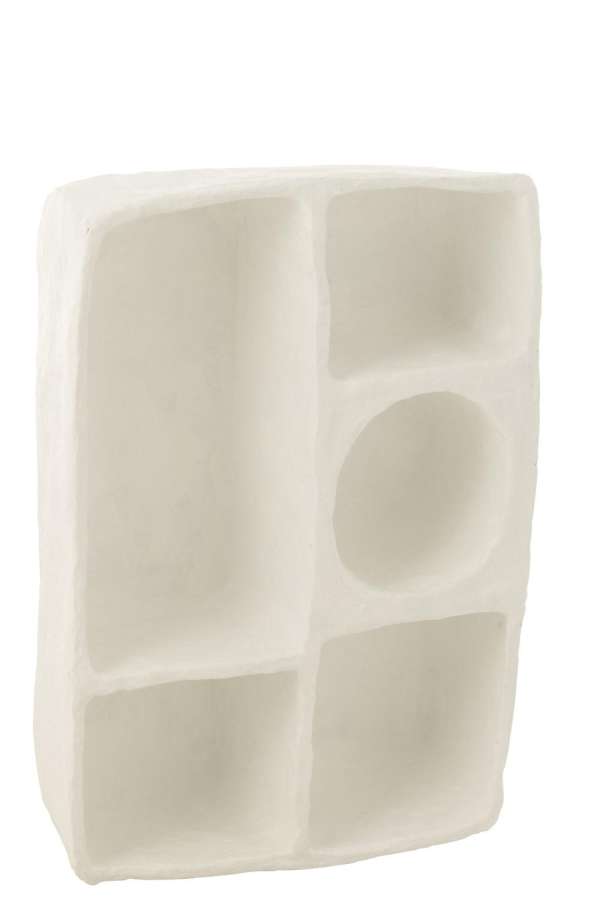 WALL RACK FLINT PAPER MACHE WHITE LARGE
